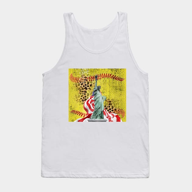 Softball America USA leopard Tank Top by 2SUNS